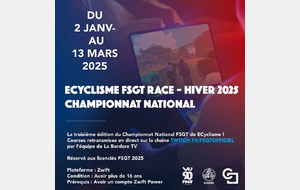 ECyclisme FSGT Race - Hiver 2025 sur Zwift