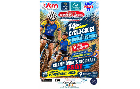 LE 15 NOVEMBRE 2026 EPREUVE TEST  sur le CIRCUIT DU CHAMPIONNAT NATIONAL de CYCLO-CROSS 2027